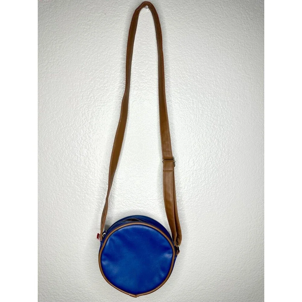 Disney Crossbody Bag Womens Small Blue Red Faux Leather Captain Marvel Star